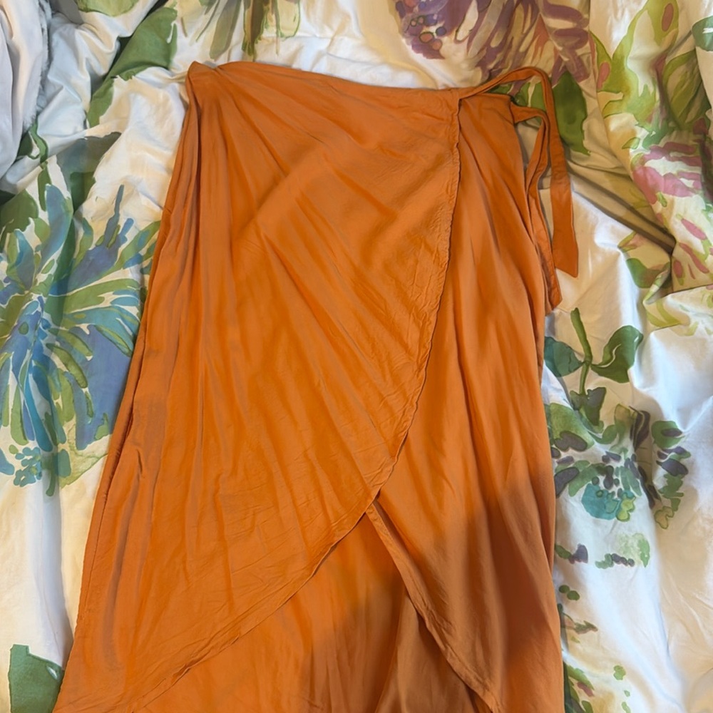 Roxy Women’s Orange, Medium Skirt, Wrap Around Maxi